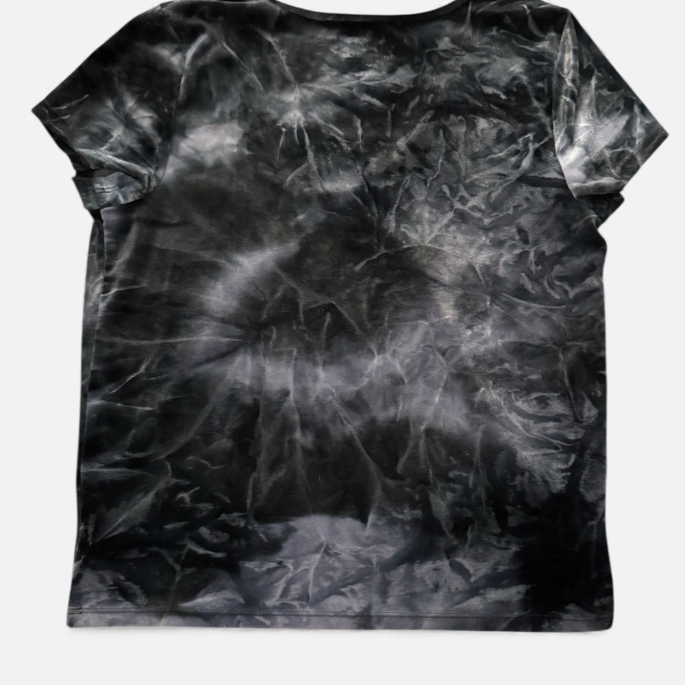 American Eagle Tie Dye Tee Black Gray Size M Soft Grunge Casual Top - Picture 2 of 4